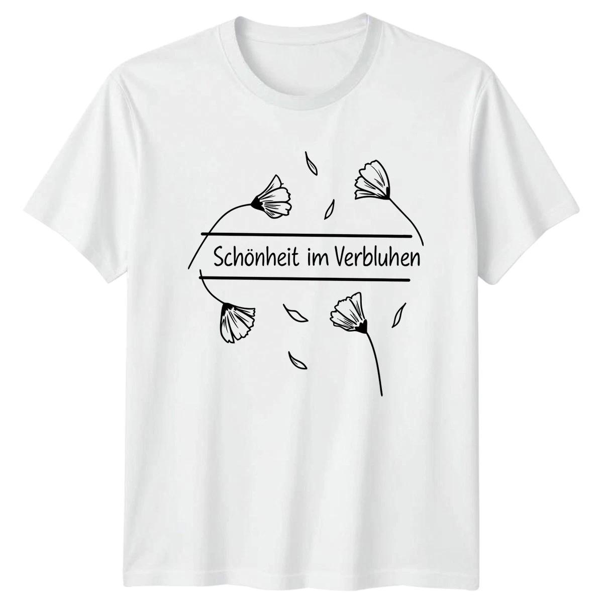 Sch?nheit Im Verbl?hen Womens T-Shirt Autumn Flowers Botanical Birthday Gift M
