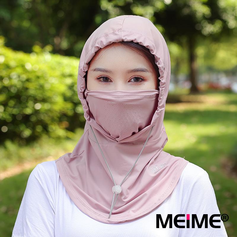 Full face sun protection,large brim, shawl, sun hat, women's neck protection, integrated anti-ultraviolet face protection,fisherman's exposed ponytail