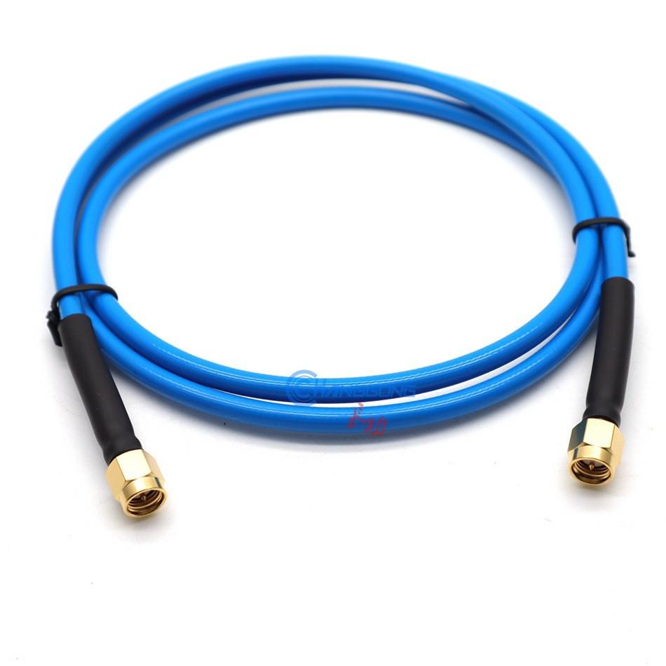 Longgong SS402 Blue Low Loss, Low VSWR SMA Male-to-Male High-Frequency Test Cable