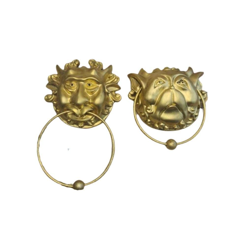 Puxador de Porta Boca Vívida Resina Batedor de Porta Durável Puxador de Porta Clássicos Batedor de Portão