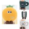 Coffee Cup Plush Toy With Alpaca Wool Filling For Girls Birthday Gift Home Decor