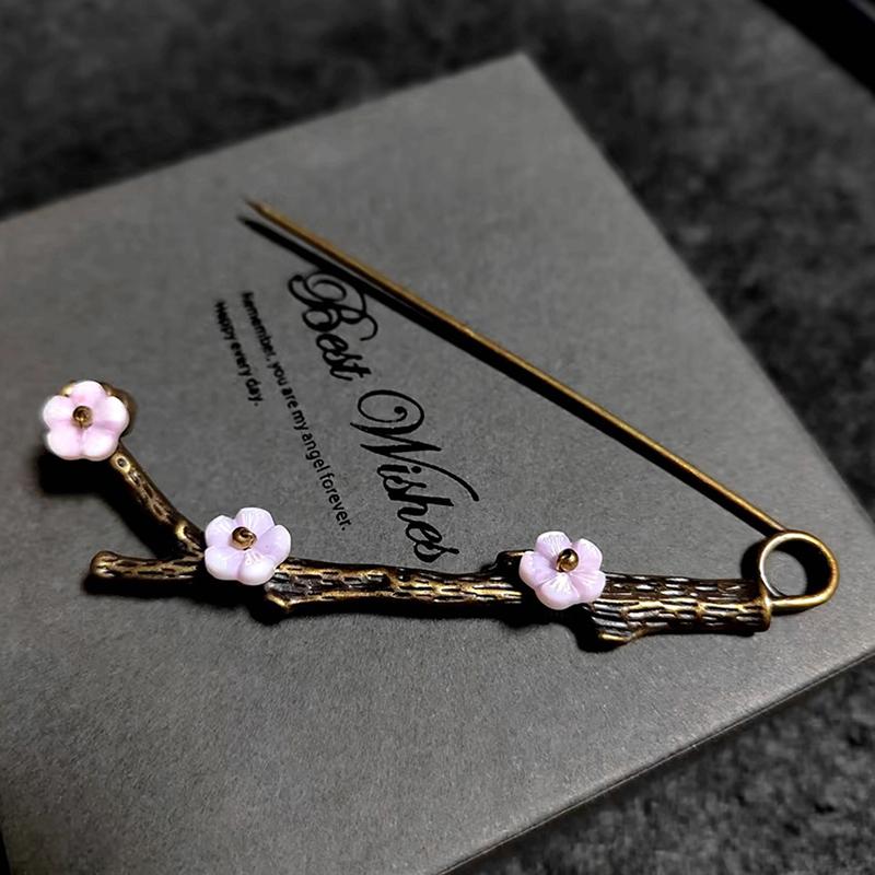 Blommeblomst Store Pins Til Tøj Metal Sikkerhedsnåle Jeans Kjole Tørklæde Justerbare Pins