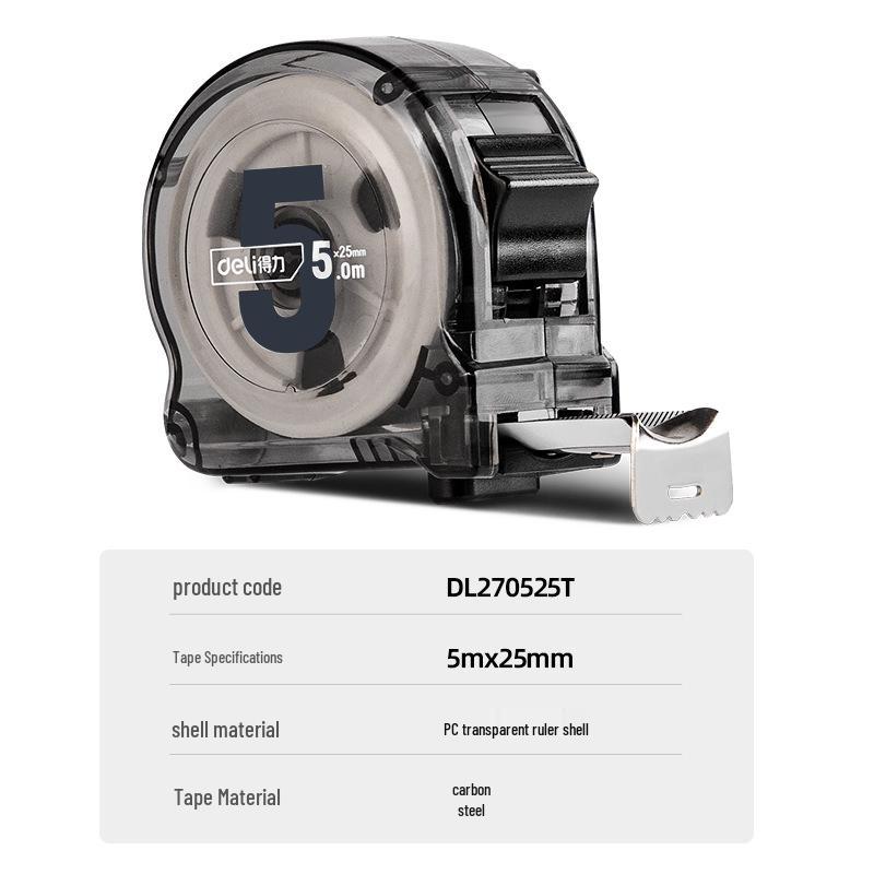 Durable Transparent Tape Measure - Electroplated Carbon Steel Ruler, No Paint, for Woodworking, Available In 3m, 5m, 10m Lengths