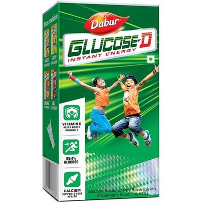 Dabur Glucose-D Saftig & Lecker - 1 kg Pulver (Karton) | Sofortige Energieaufladung mit 99,4 % Glukose | Vitamin D stärkt das Immunsystem