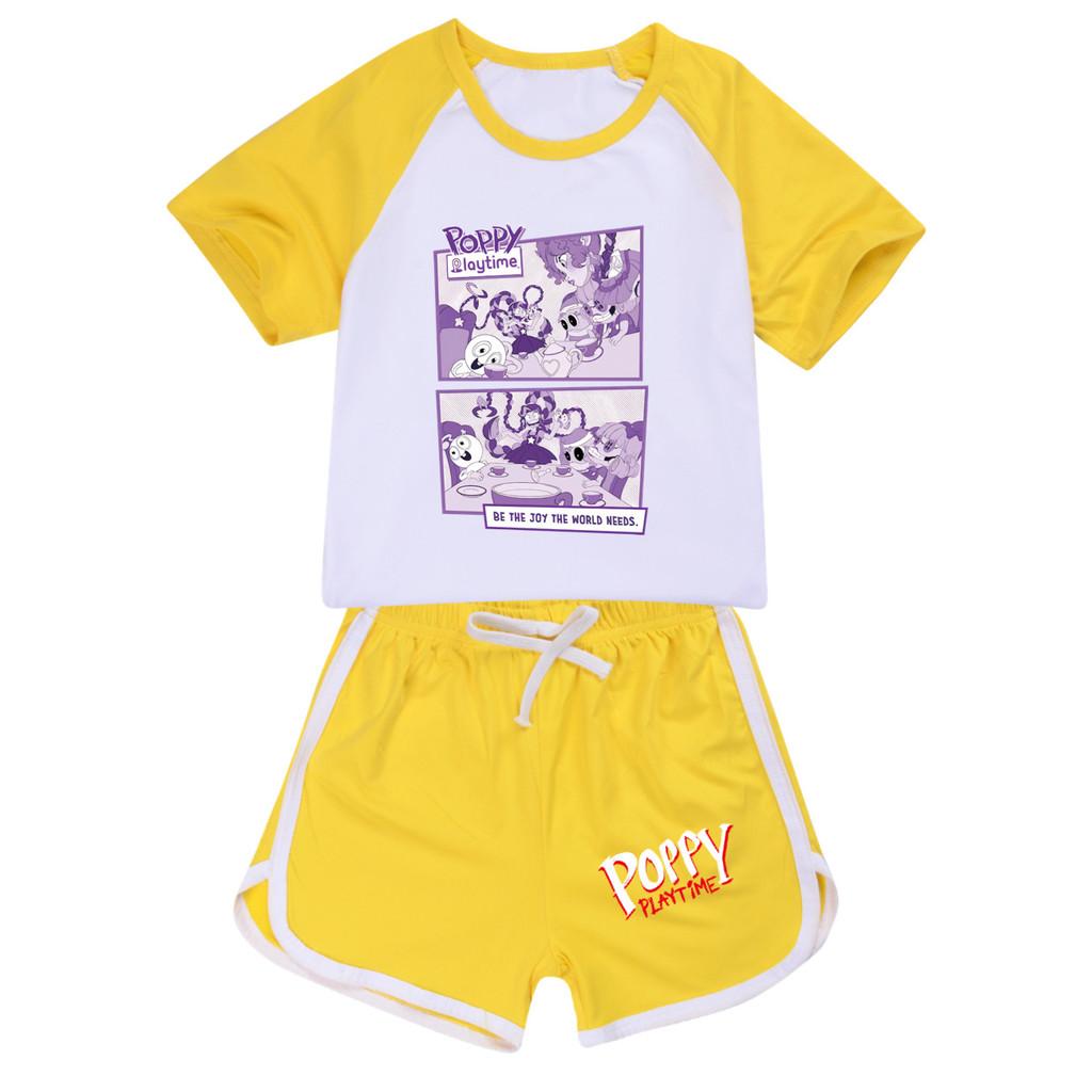 

5632 Kids Girls Lily Lovebraids Print T-shirt Pants Tracksuit 2pcs/Sets 170cm жовтий
