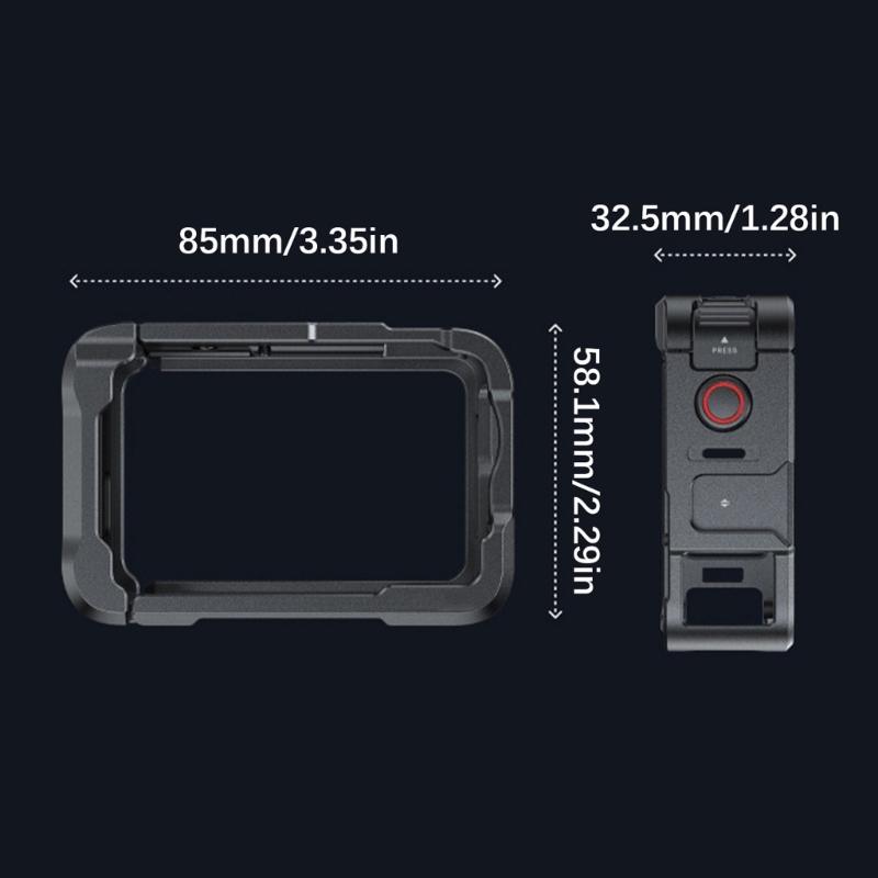 Aluminum Quick Release Cage For Action 6 Action Camera Mount With Cold Shoe Full Protective Frame Case Accessories