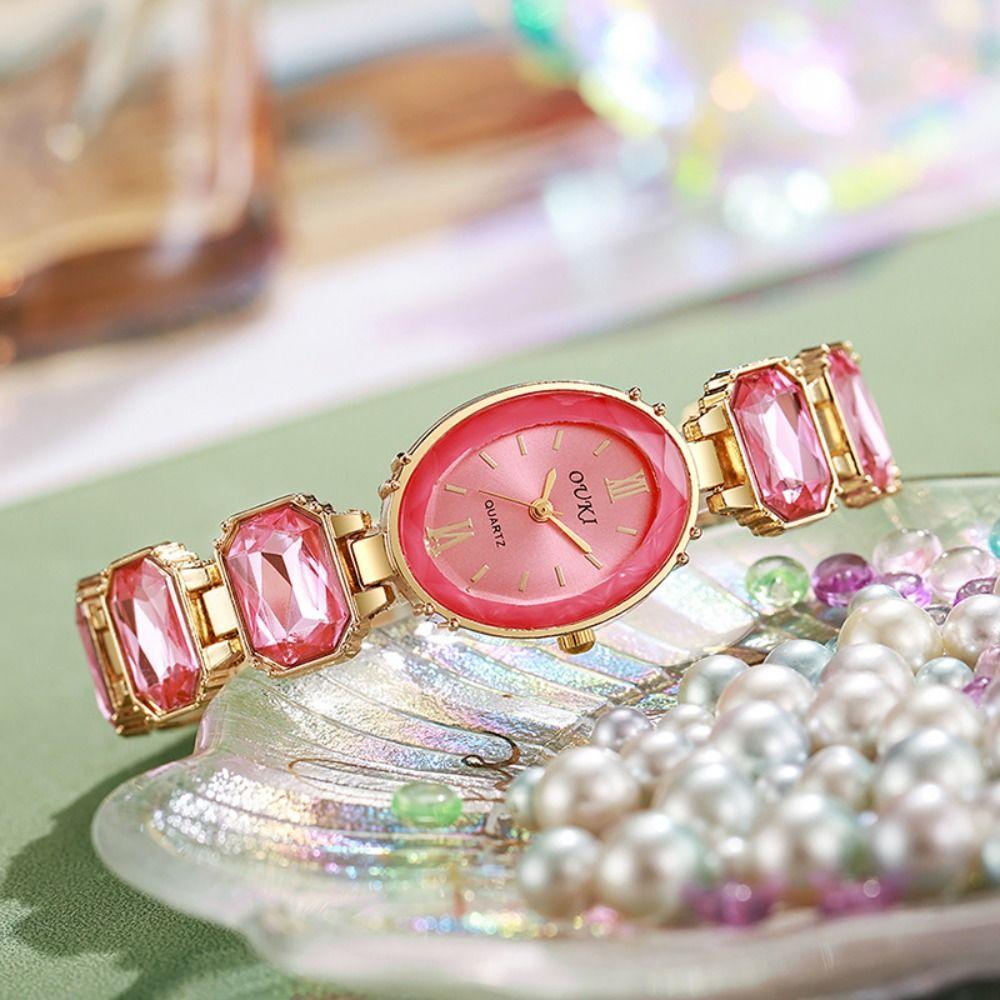 Diamond Studded Watch Strap Quartz Watches Rhinestone Women Wristwatch Wrist Decoration Women Girl