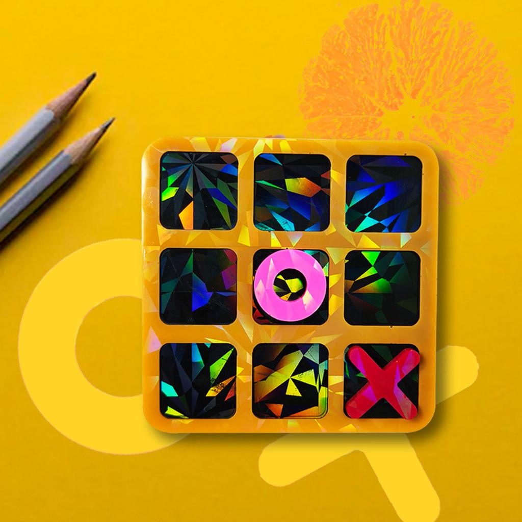 Silicone TicTacToe Mold Resin Game Casting Mould Holographic Chess Game Resin Mold XO Board Game Silicone Resin Mold Kit