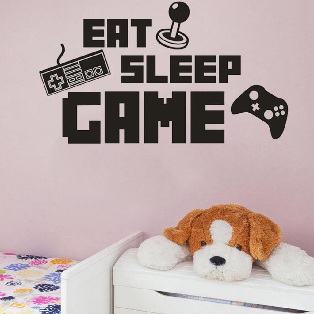 Eat Sleep Game Wall Stickers Boys Bedroom Letter Wall Decals Art Kids Room decor Eat Sleep Game Wall Stickers Boys Bedroom Letter Wall Decals Art Kids Room decor
