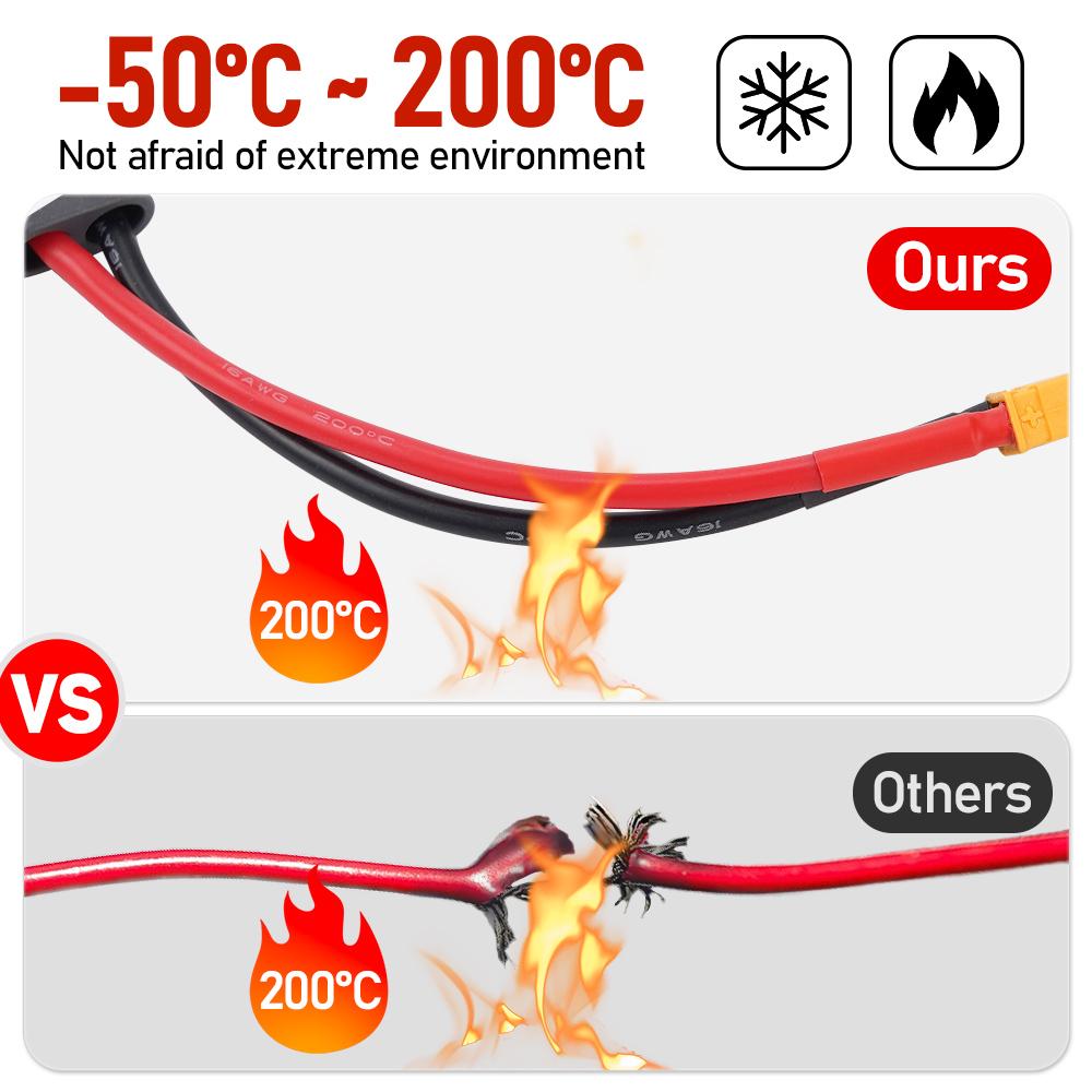 XT30 Male To XT60 Female Plug Connector Adapter With 100MM 16AWG Silicone Wire For RC Lipo Battery RC Drone Car Boat