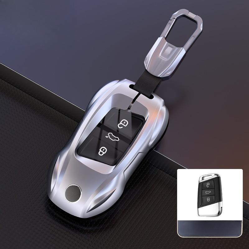 Alloy Car Key Case, For Vw Volkswagen Cupra Formentor Golf 8 Mk8 Id.3 Id.4 Skoda Octavia Seat Leon Mk4 Gti R Car Accessories
