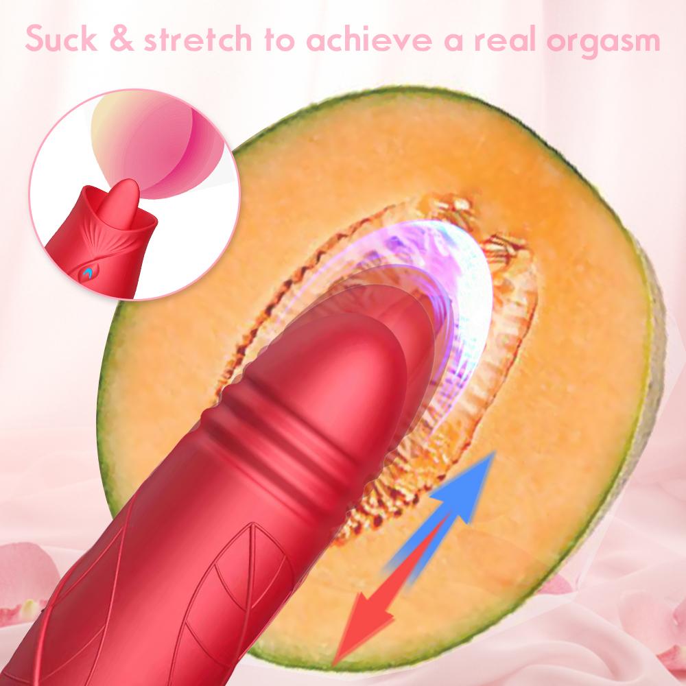 Automatic Retractable Clitoris Tongue Licking Vibrators for Women Powerful Clitoris Stimulator Adult Sex Toy