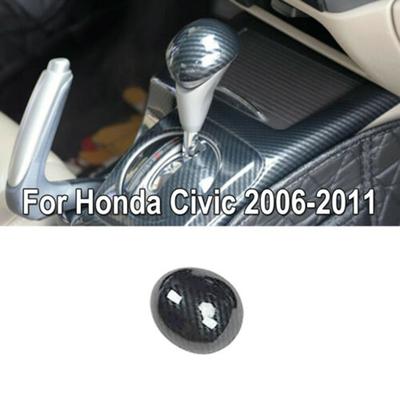 Schaltknauf Abdeckung Dekor ABS Zubehör Carbonfaser-Stil Ersatz für Honda Civic 2006-2011 Nagelneu