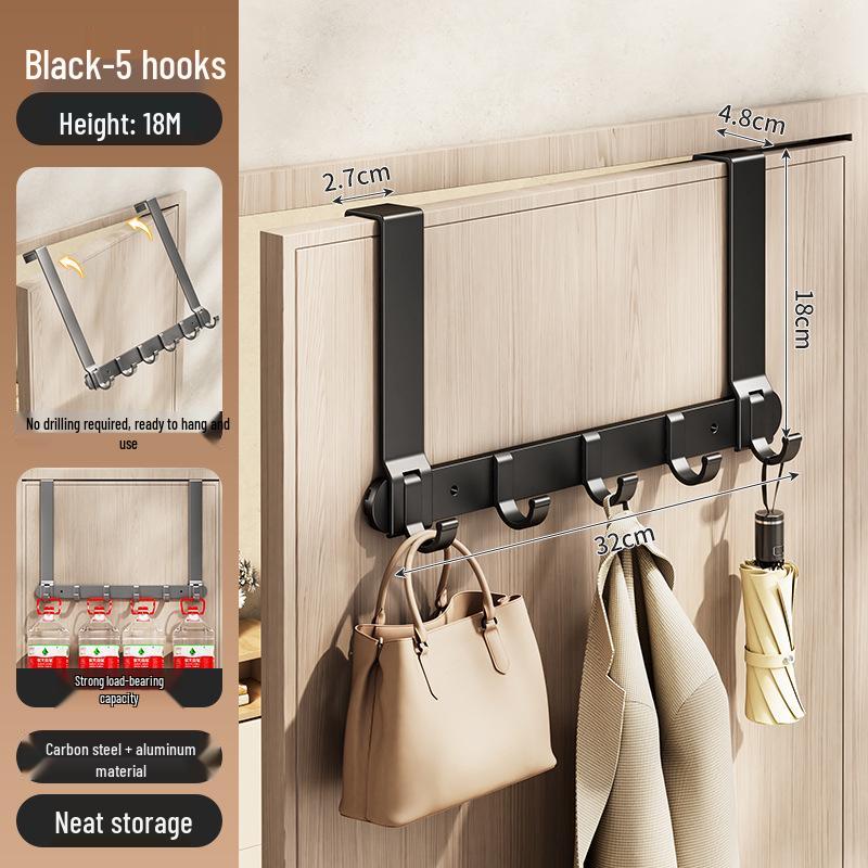 Silent Adhesive Wall-Mounted Clothes Hanger Hook for Bedroom Doors