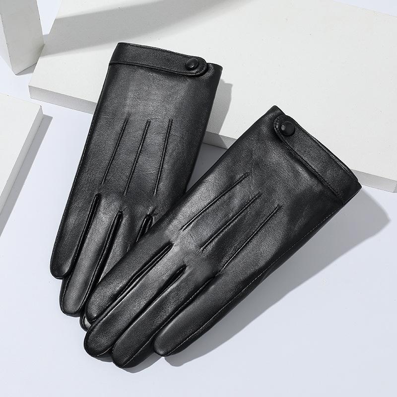 

Ветрозащитные и теплые горные хлопковые кожаные перчатки в Европе и Америке для вождения и езды на велосипеде, удлиненные перчатки с плюшевой подкладкой S