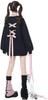 Long Sleeve Loose Fit Plus Pullover Sickly Perfect for Everyday [KTNCFD] Women's Hoodie, Mass-Produced Style, Sizes, Top, Subculture, Cute, Ribbon,