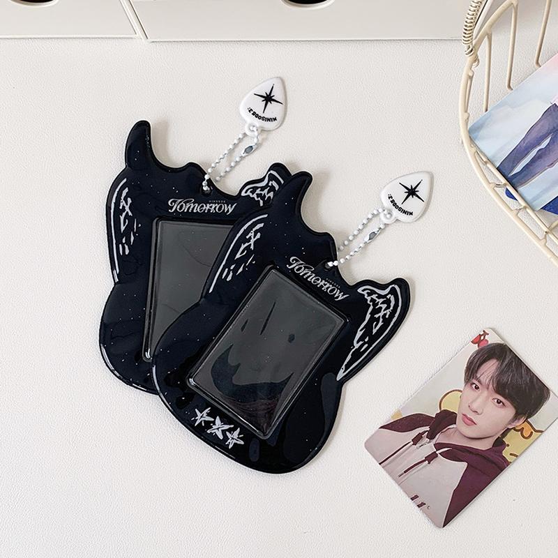 Cartoon Photocard Case Card Holder Bag Keychain Guitar Photocard Bag Cute Idol Photos Protective Cover Idol Photo Card Holder