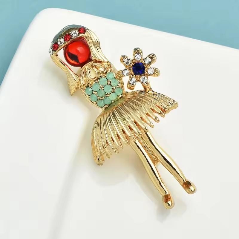 SKEDS Vintage Scarecrow Brooch Creative Gender Pin Buckle Lapel Pins Corsage Coat Accessories for Women Men Clothing Badges Gift