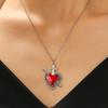 Gothic Heart & Wings Necklace – Retro Arrow Clavicle Chain Accessory