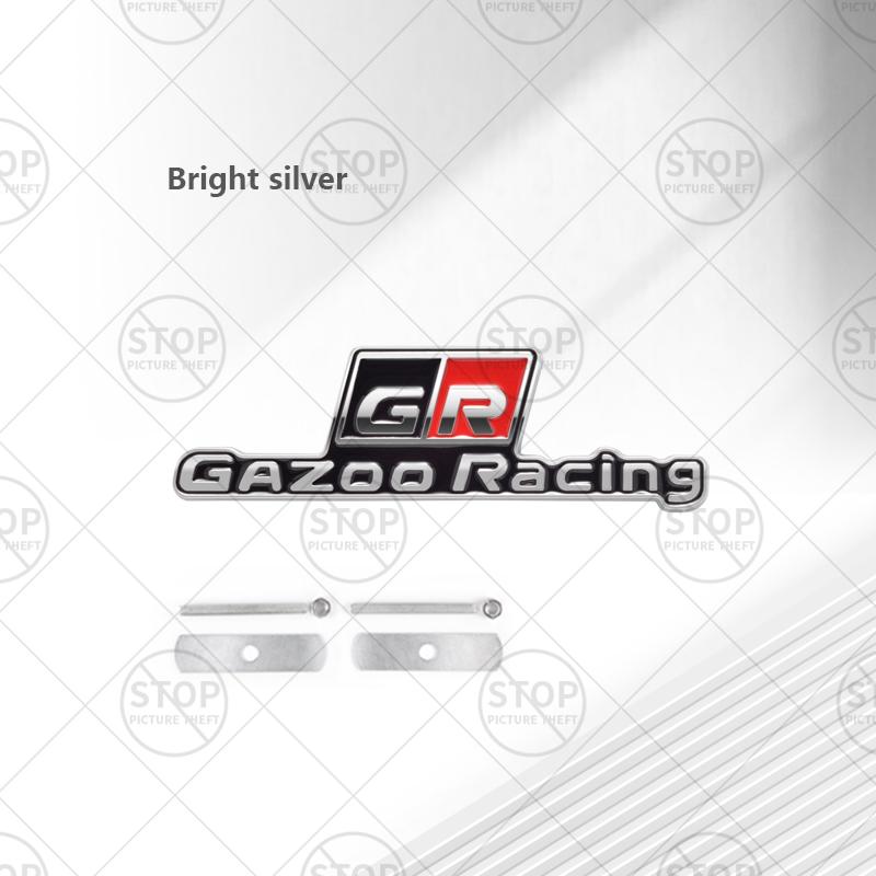 Car Sticker GR GAZOO Racing Logo 3D Decal Grille Body Side Badge Rear Trunk Emblem For Toyota Levin Corolla Camry Yaris Supra