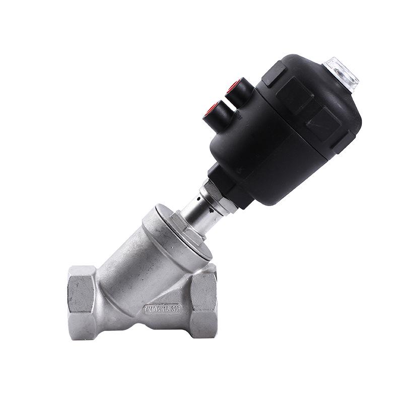 Stainless Steel Pneumatic Y-Type Angle Seat Valve for High-Temperature Steam and Gas Pipelines