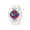 Casio Baby-G Series Trendy Fashion Color Block Waterproof Dual Display Quartz Movement Resin Strap Watch Women watches Red BA-112-7A