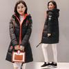 Versão coreana de inverno da jaqueta feminina acolchoada de algodão Jaqueta feminina longa e justa acolchoada de algodão Jaqueta acolchoada de algodão para baixo