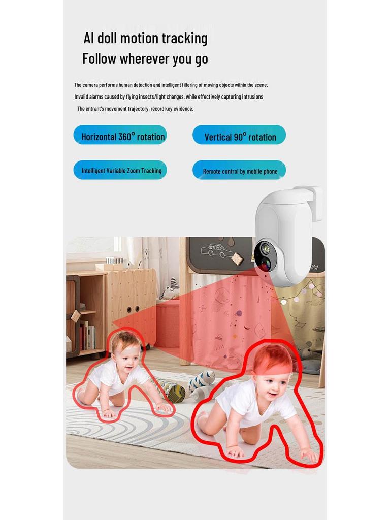 1080P HD Indoor PTZ WiFi Surveillance Camera