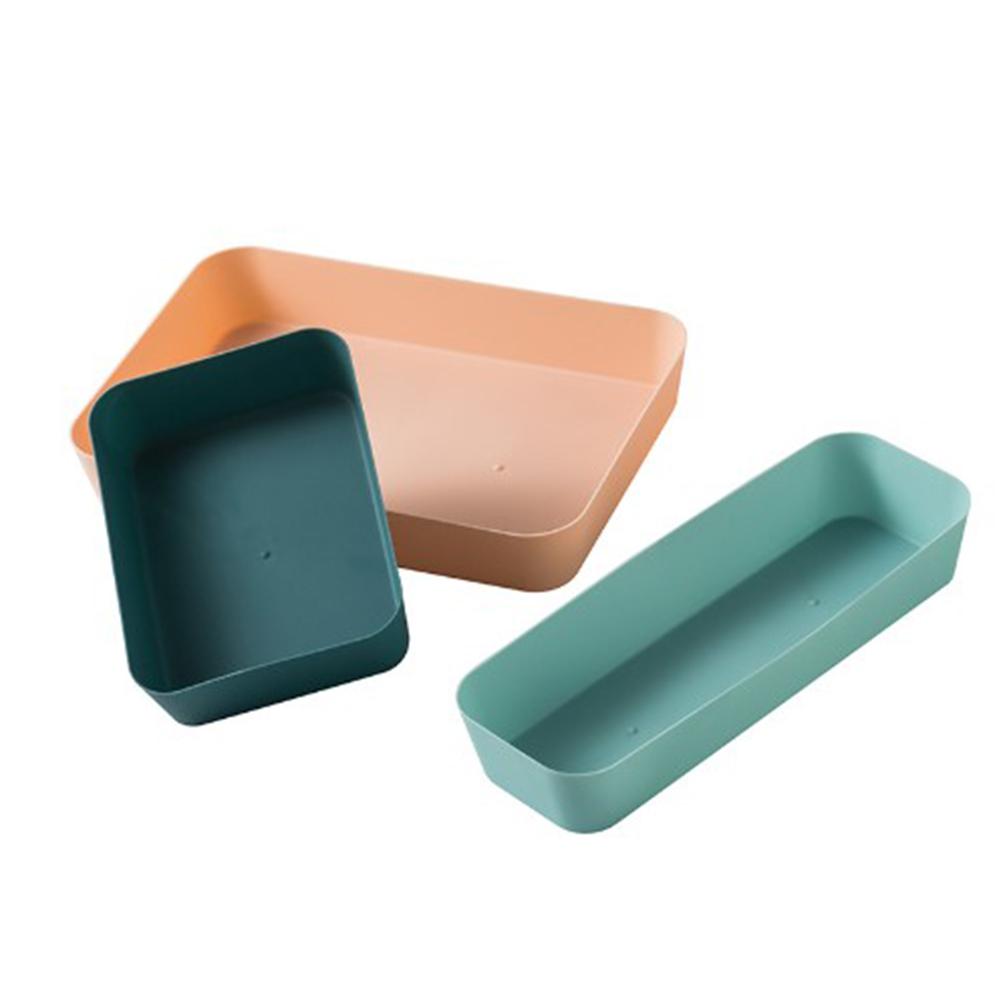 Small Desk Drawer Organizers Multicolor Plastic Drawer Partition Storage Box Kitchen Tableware Large Capacity Storage Trays