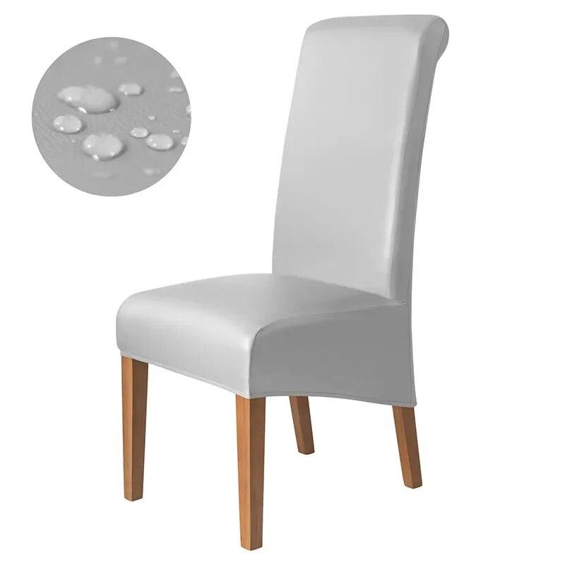 

Водонепроницаемый чехол для стула из искусственной ткани размера XL с высокой спинкой, эластичный чехол для обеденного стула, эластичный, против грязи и царапин, чехол для сиденья, протектор 1 Piece