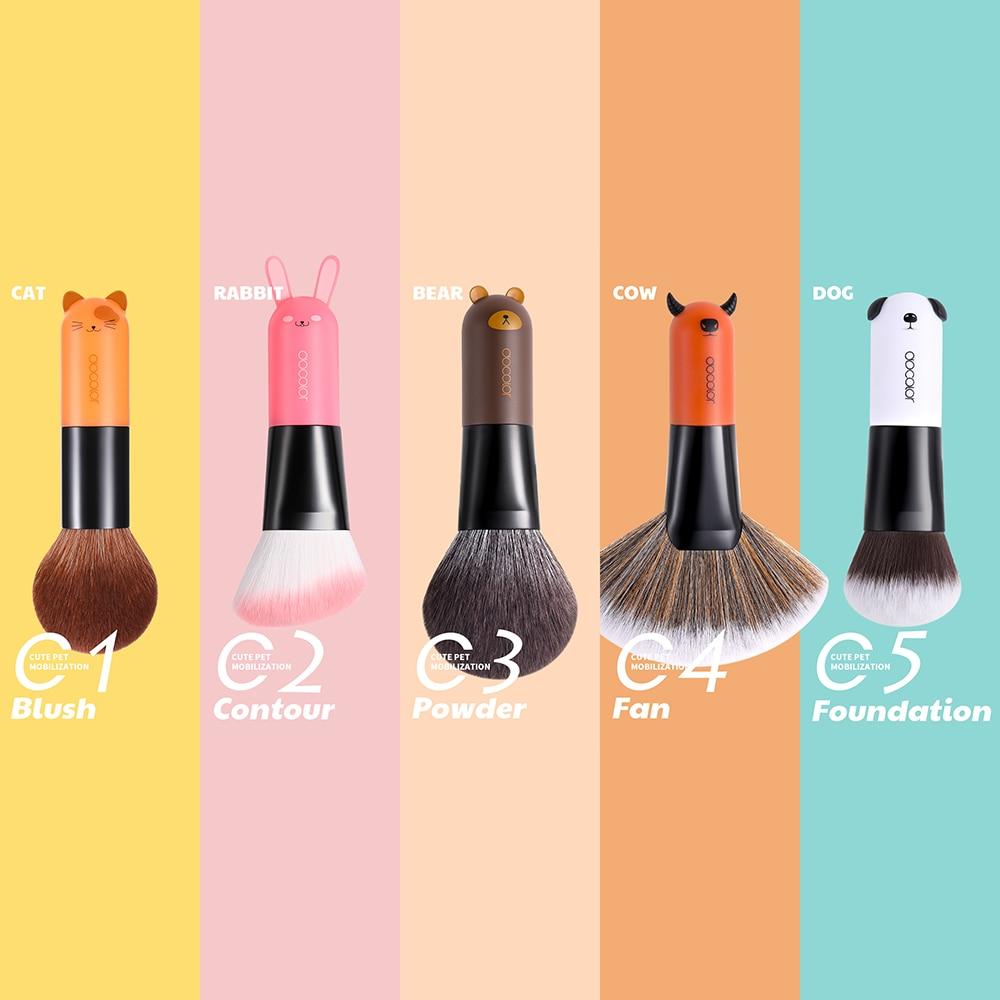 Docolor Make-up-Pinsel, niedliches Cartoon-Gesicht, Kabuki-Make-up-Pinsel, synthetische Haare, Foundation, Puder, Rouge, Kontur für Make-up-Pinsel