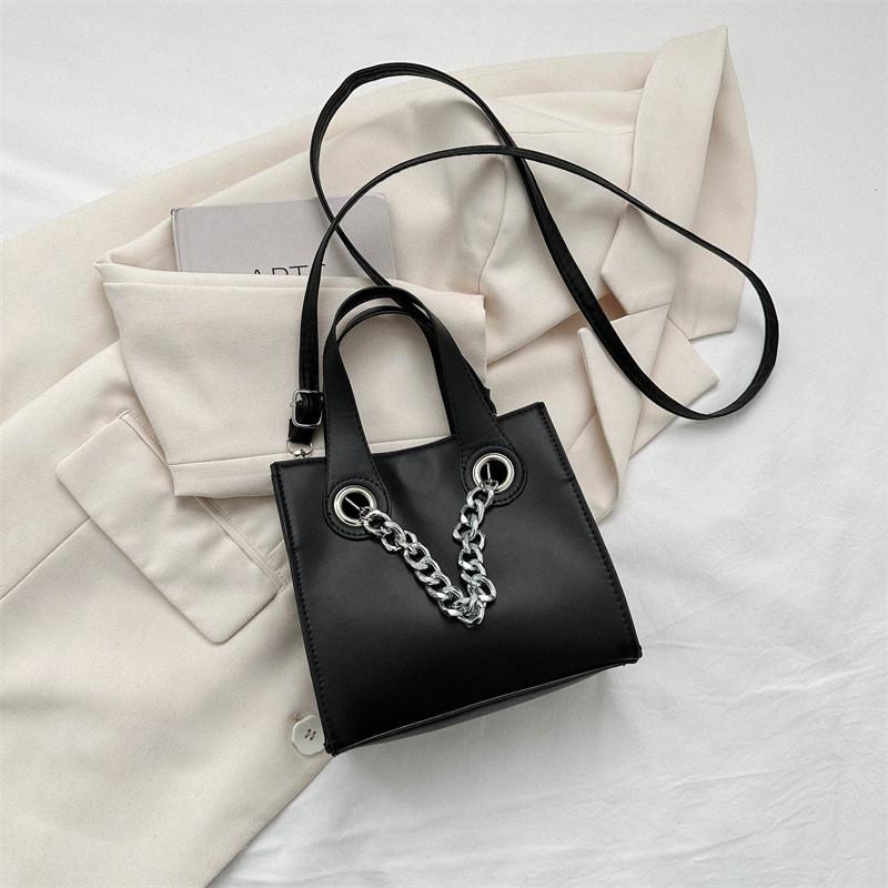 Fashionable And Minimalist Small Shoulder Bag Versatile Pu Leather Crossbody For Women чёрный