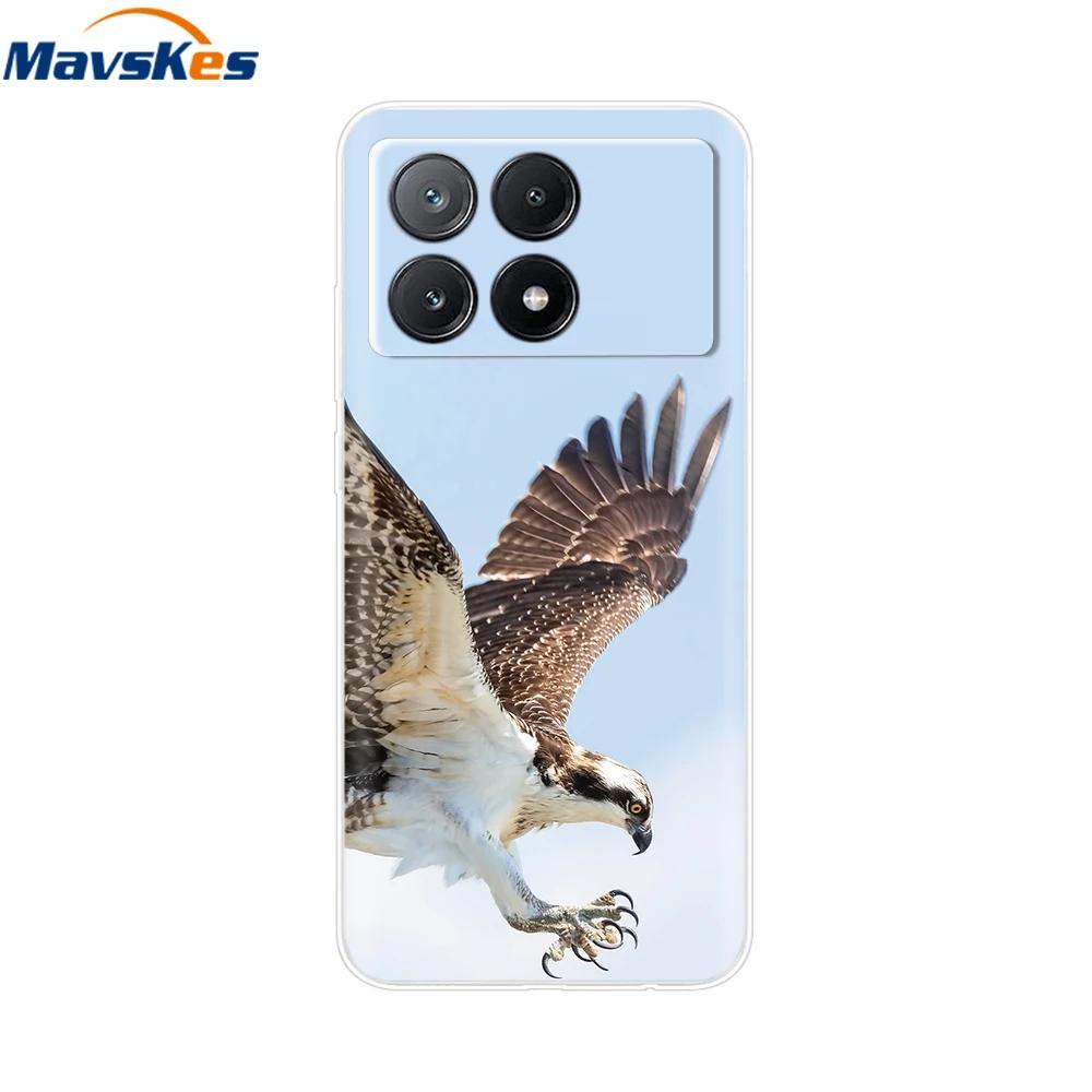 For Xiaomi Poco X6 Pro Case TPU Soft Painted Phone Cases For Xiomi Poco X6 PocoX6 Pro 5G Silicone Cover Flower Fundas Protective