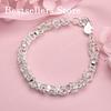 925 Sterling Silver 8-inch Classic Hip-hop Bracelet, Fashionable for Both Men and Women, Party Punk Style Accessories