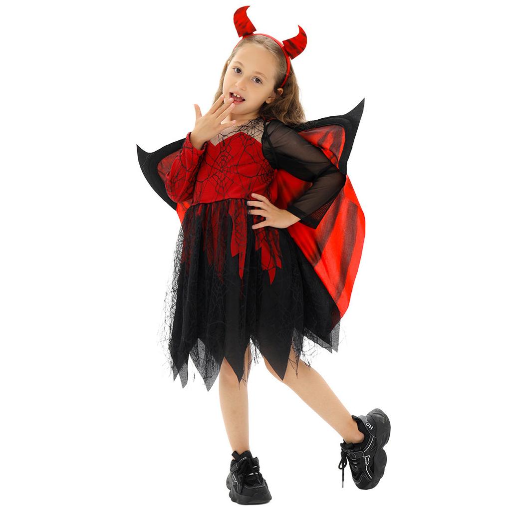 Halloween Kostüm Kinder Dämonenmädchen Hölle Junge Vampir Cosplay Kostüm Hellboy