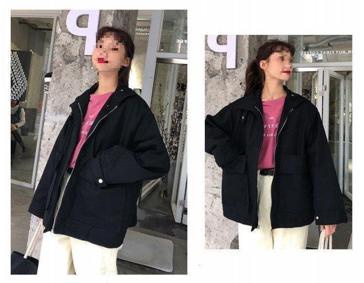 2025 Autumn/Winter Korean Style Loose Short Jacket for Female Students - Harajuku & Hong Kong Style Versatile Windbreaker.