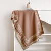 Leopard Print Jacquard Imitation Cashmere Scarf Women'S Short Fringed High-End Shawl