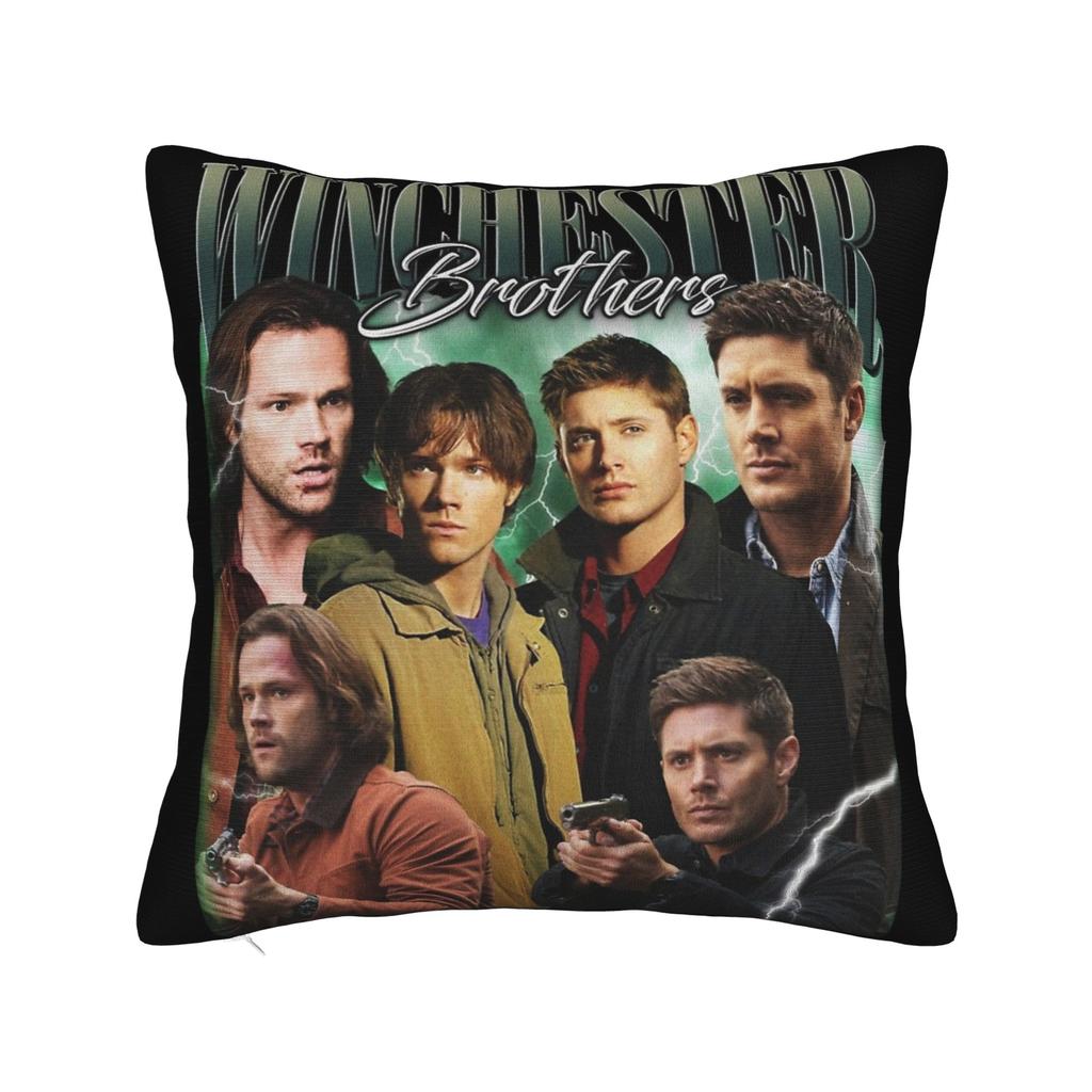 Supernatural Dean Kuddfodral Tryck Polyester Kuddfodral Dekorationer Kuddfodral Hem Fyrkantig 18"