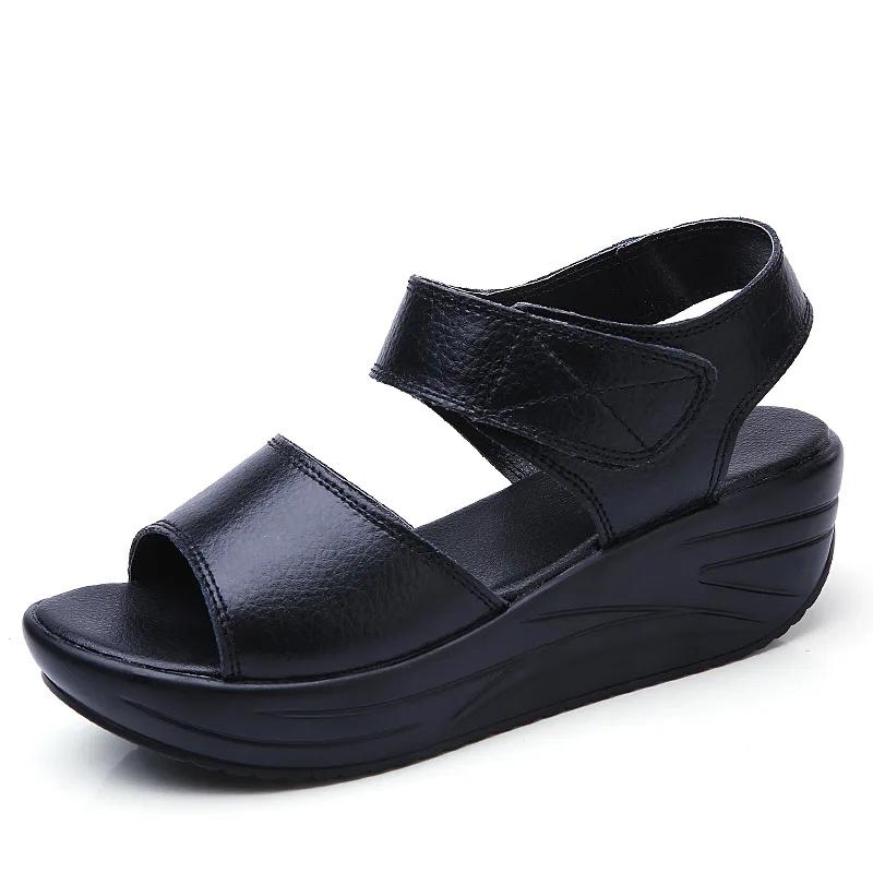 Fashion Women Sandals Soft Heels Sandals Platform Summer Shoes Women Peep Toe Wedge Sandalias Mujer Summer Sandals Heeled Female