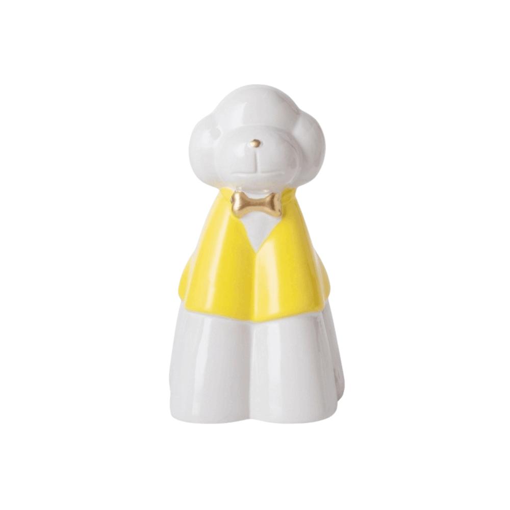 Dog Shape Pet Memorial Urn Moisture-proof Cat Funeral Urn Dog Ceramic Urn  Funerary Ceremonies жёлтый