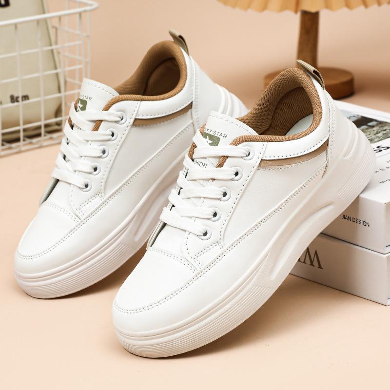 Fashion Womens Shoes 2025 Spring New Comfortable Breathable Student Board Shoe Korean Version Inner Height Casual Shoes Womens Sneakers