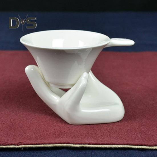 Suport pentru ouă în formă de mână, construcție ceramică robustă, întreținere ușoară, suport pentru ouă fierte, recipient pentru birou, decorare