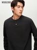 Velvet Thickened Two-Piece Henley Collar Men's Hoodie - Autumn/Winter 2025 Casual Round Neck Top