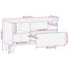 Storage Cabinet Multi Color 80 X 33.5 X 46 Cm Solid Mango Wood