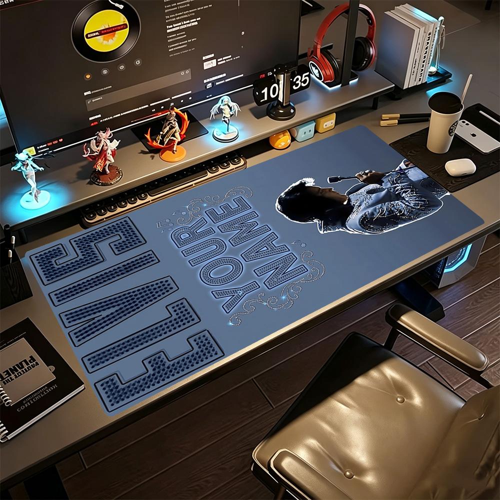 Elvis Presley Customized Name Mouse Pad Office Mouse Mats Desktop Mouse Pad Non-Slip Rubber Base Perfect Gift for Gamers