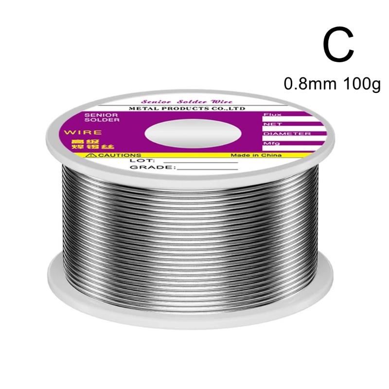 50/100G Tin Wire Soldering Wire With Flux Melt Rosin Core Solder Roll No-Clean Electrical Repair Solder For Soldering 0.8/1.0Mm