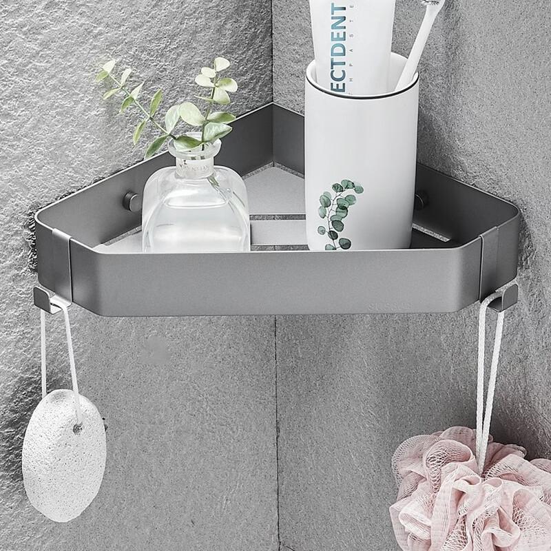 LISM No-Drill Bathroom Corner Shelf