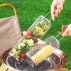 Cage de barbecue extérieure en fil d'acier inoxydable, résistant à la chaleur, non collant, anti-brûlure, longue poignée, chauffée uniformément, grande capacité, panier de gril roulant, maille de barbecue