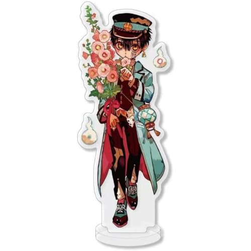 Toilet-Bound Hanako-kun Acrylic Stands, Set of 2, 10cm, with Base, Hanako-kun, Yahiro, Nene, Cosplay Prop, Decorative, Manga, Display, Moe Merchandise