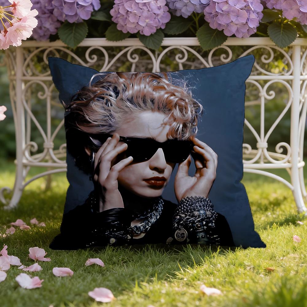 M-Madonna-A Cushion Cover Home & Car Dual-Scene Pillow Cover: Reversible for Premium Comfort